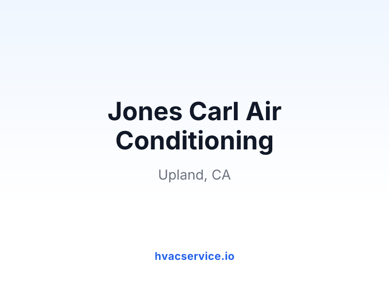 Jones Carl Air Conditioning