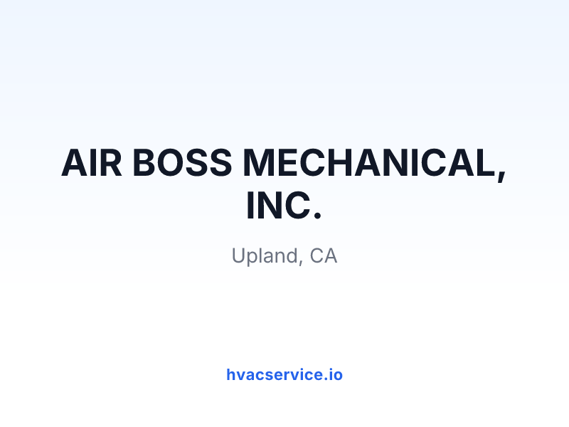 AIR BOSS MECHANICAL, INC.