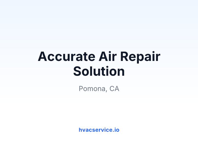 Accurate Air Repair Solution