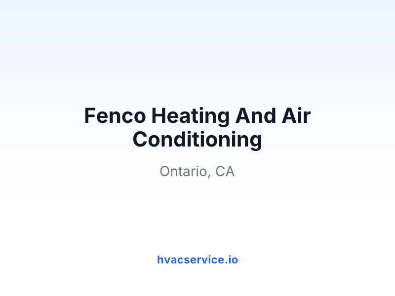Fenco Heating And Air Conditioning