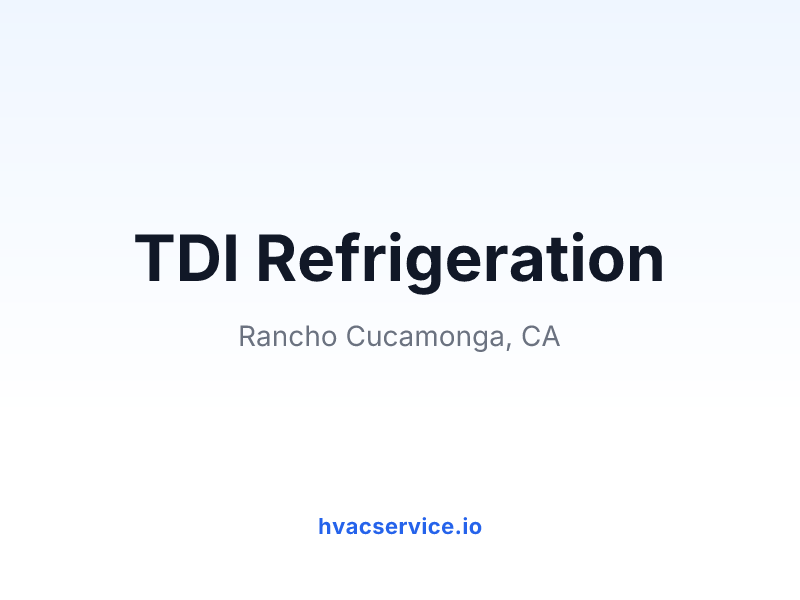 TDI Refrigeration