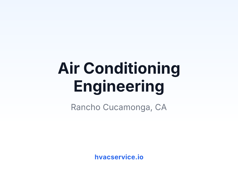 Air Conditioning Engineering