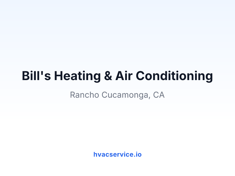 Bill's Heating & Air Conditioning