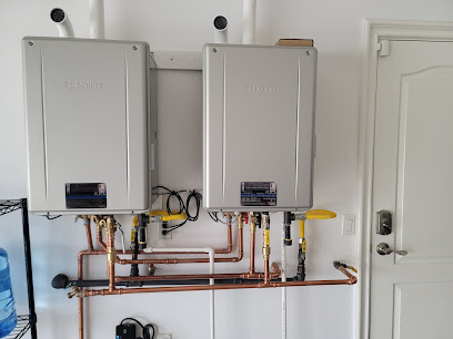 All tankless water heater and plumbing
