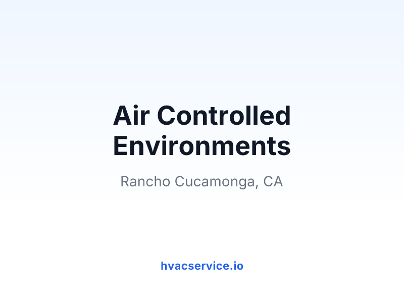 Air Controlled Environments
