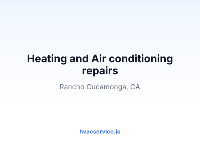 Heating and Air conditioning repairs