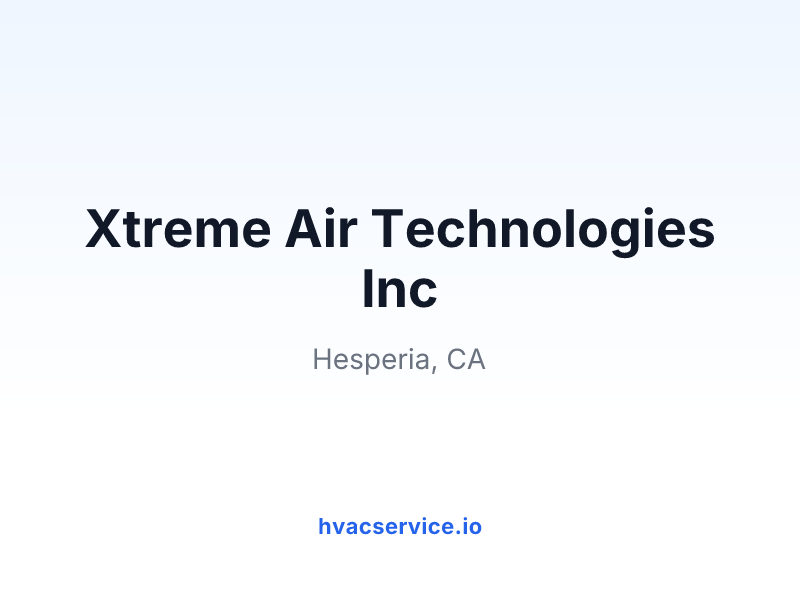 Xtreme Air Technologies Inc