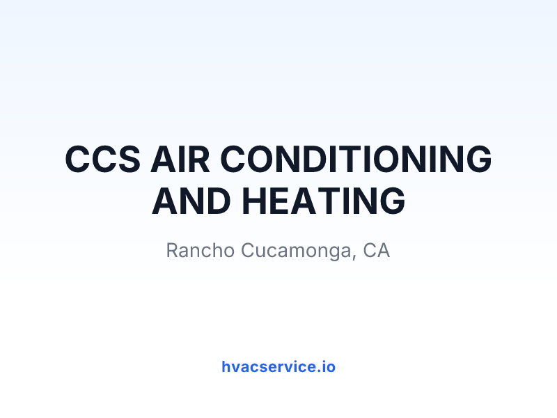 CCS AIR CONDITIONING AND HEATING