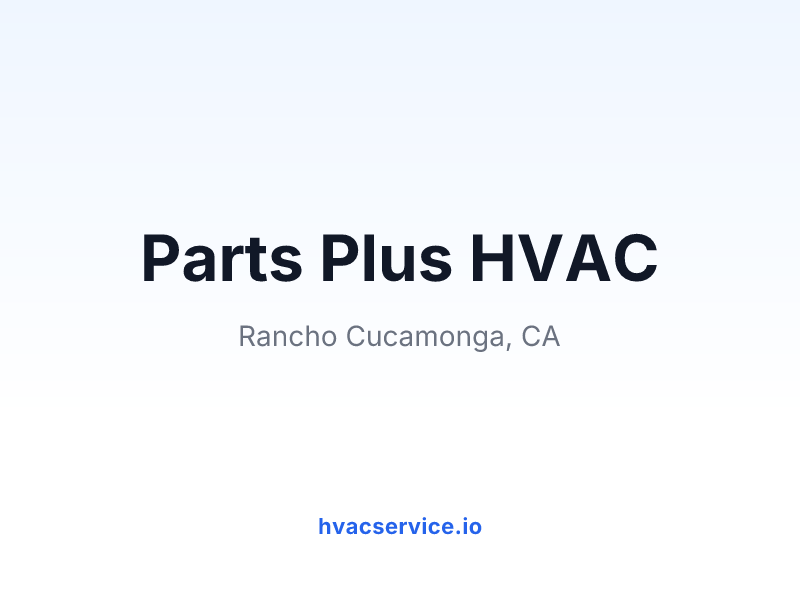 Parts Plus HVAC