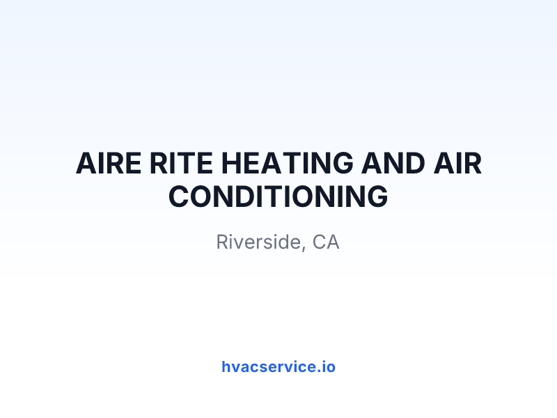 AIRE RITE HEATING AND AIR CONDITIONING