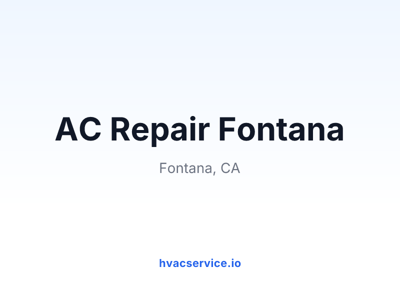 AC Repair Fontana