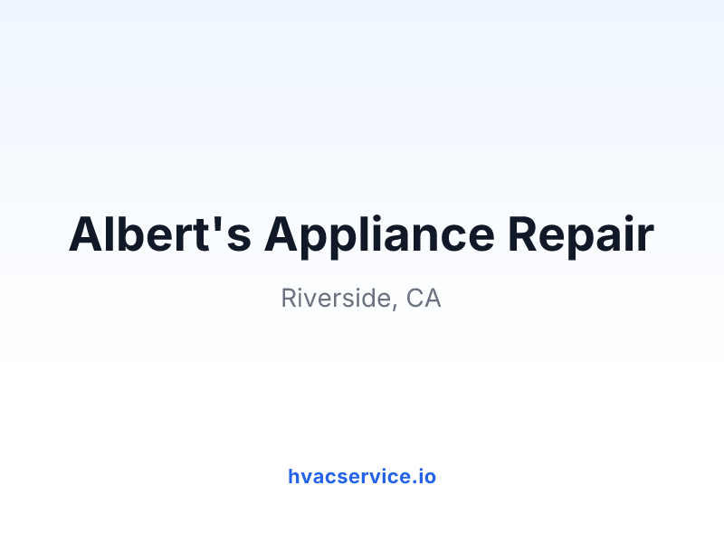 Albert's Appliance Repair