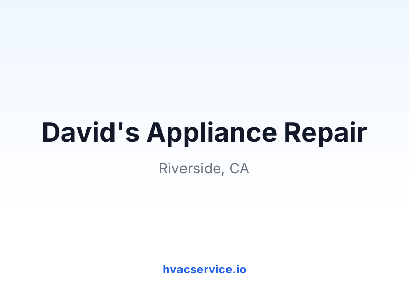 David's Appliance Repair