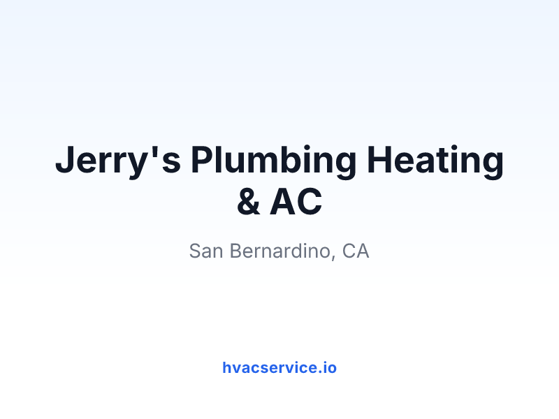 Jerry's Plumbing Heating & AC