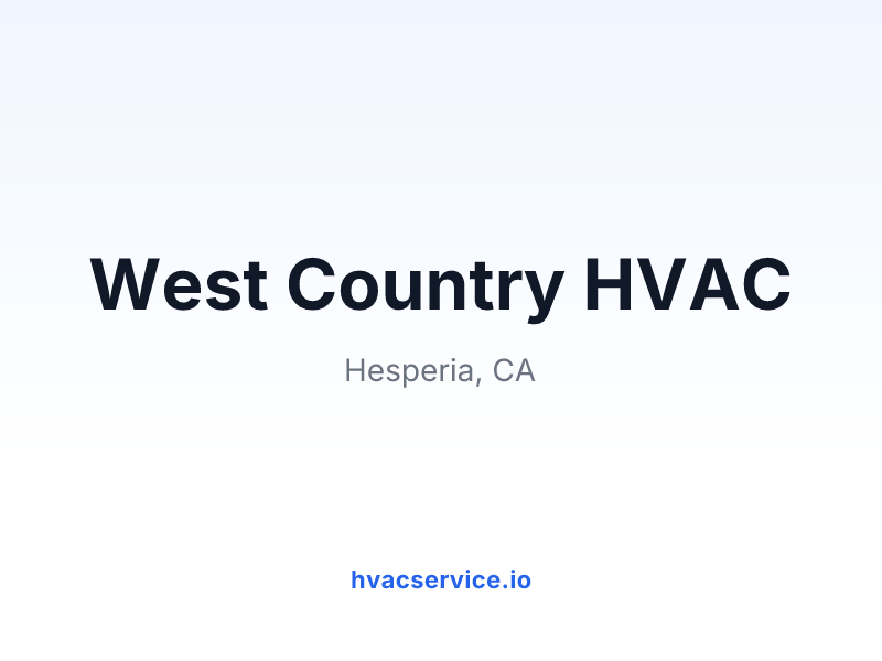 West Country HVAC