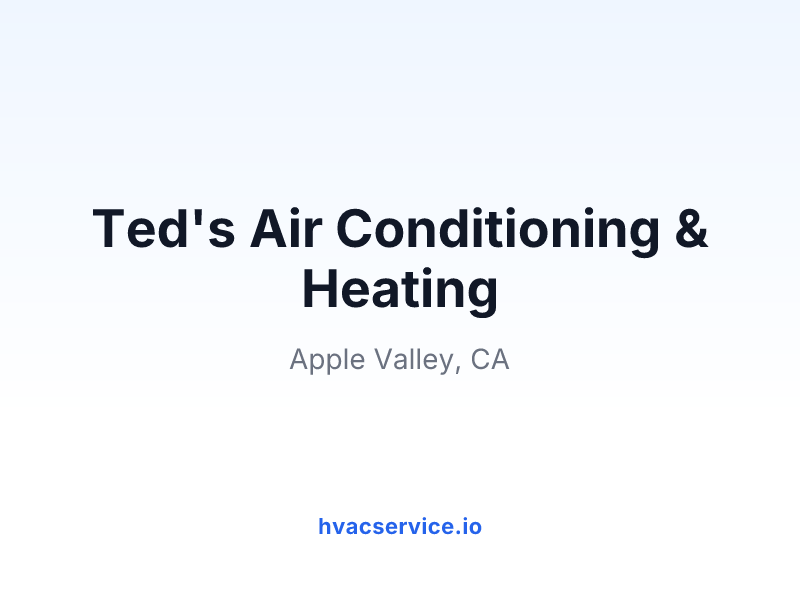 Ted's Air Conditioning & Heating