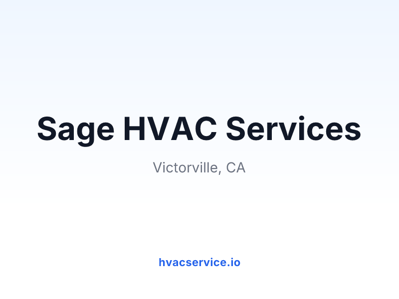 Sage HVAC Services