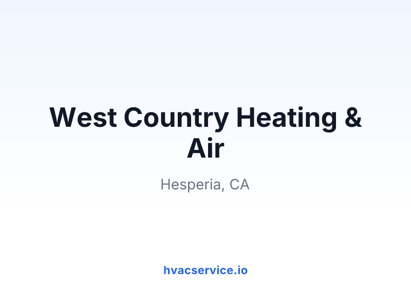 West Country Heating & Air