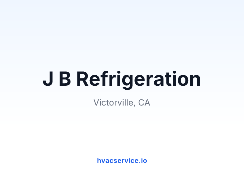 J B Refrigeration