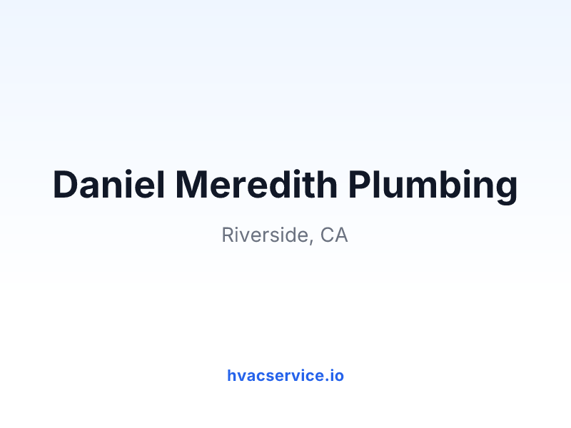 Daniel Meredith Plumbing
