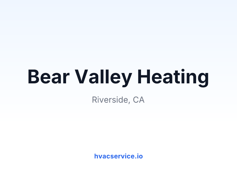 Bear Valley Heating