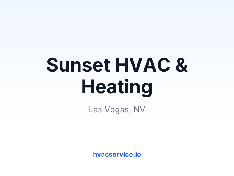Sunset HVAC & Heating