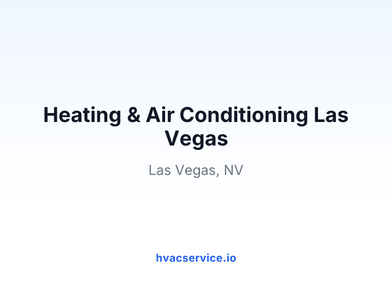 Heating & Air Conditioning Las Vegas