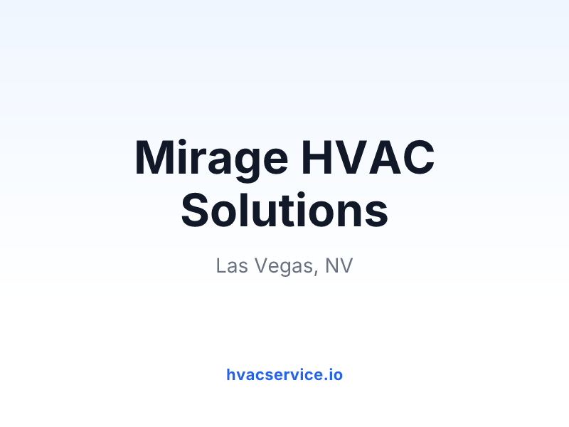 Mirage HVAC Solutions