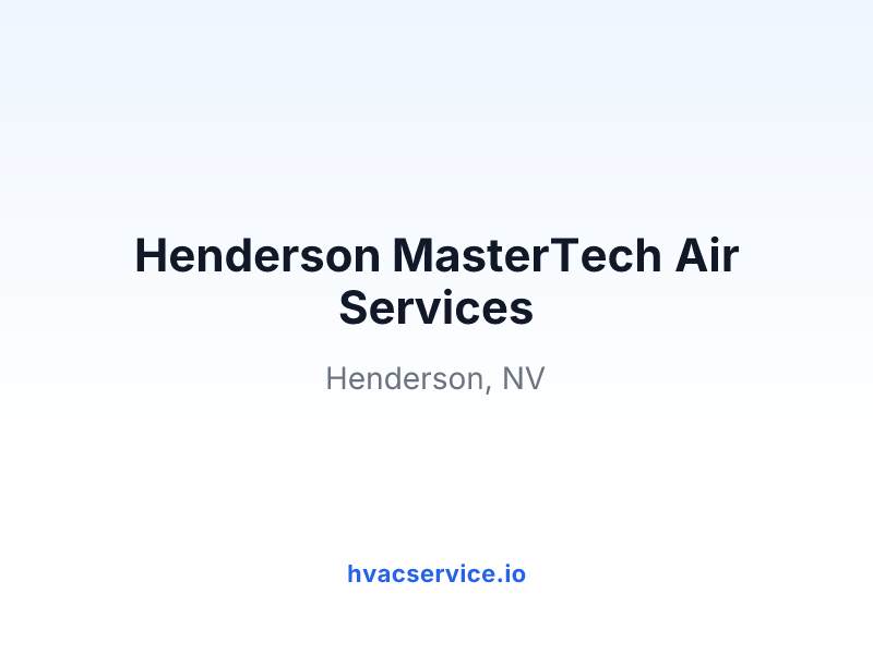 Henderson MasterTech Air Services