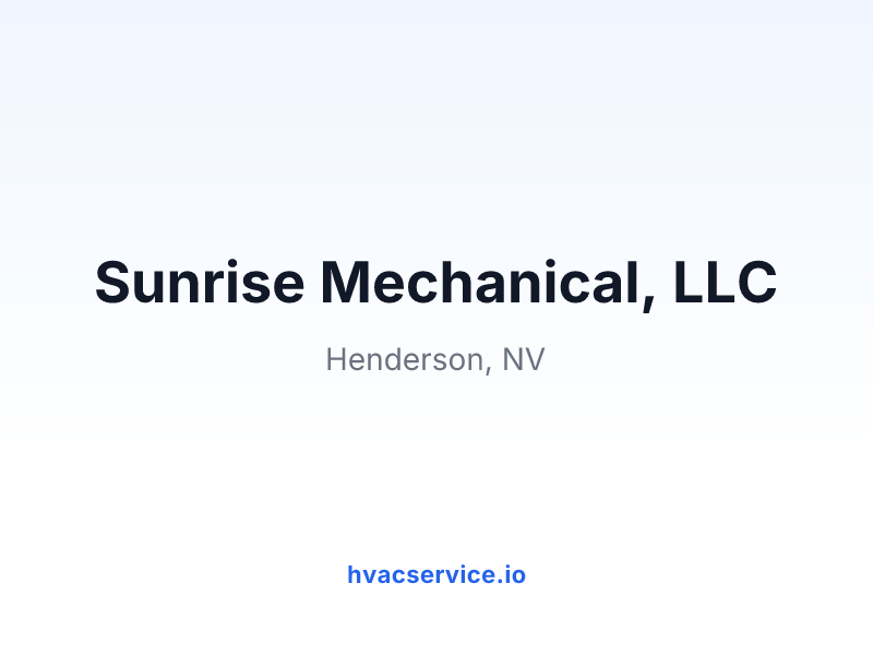 Sunrise Mechanical, LLC