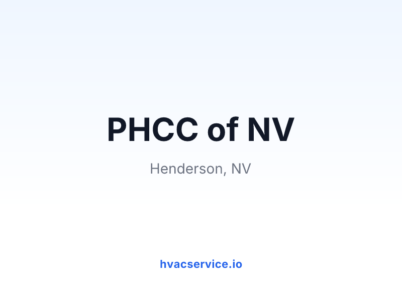 PHCC of NV
