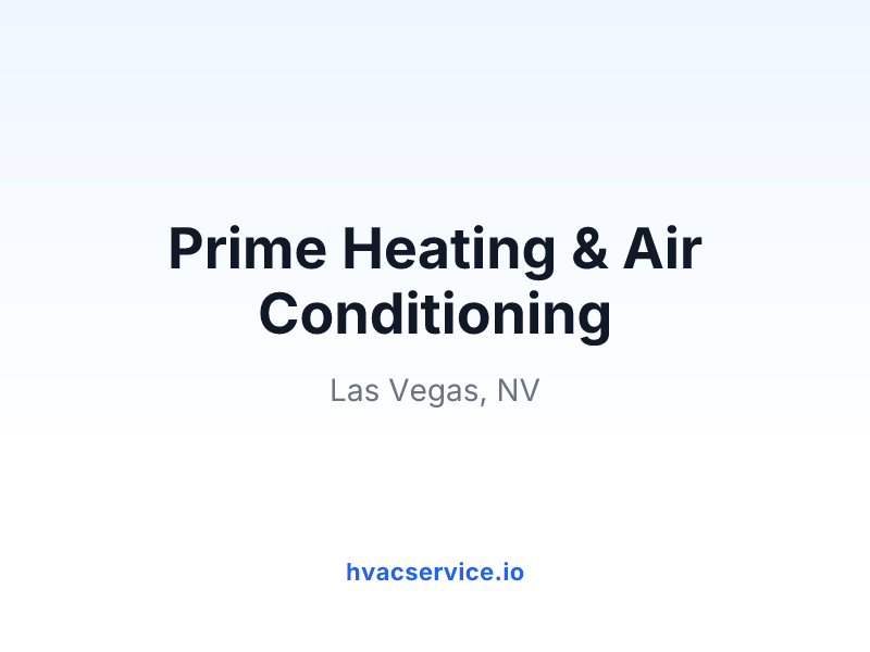 Prime Heating & Air Conditioning