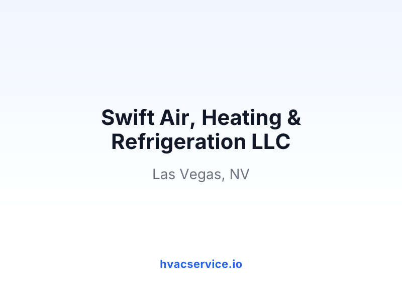 Swift Air, Heating & Refrigeration LLC