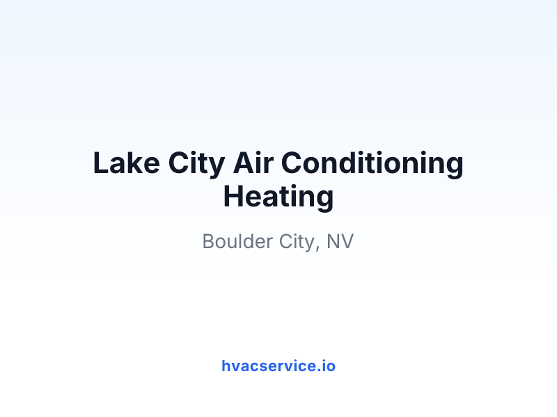 Lake City Air Conditioning Heating
