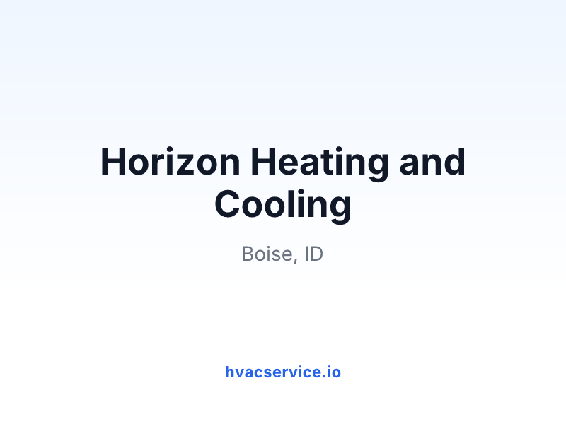 Horizon Heating and Cooling