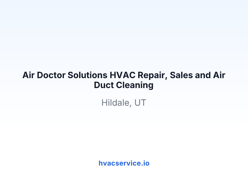 Air Doctor Solutions HVAC Repair, Sales and Air Duct Cleaning