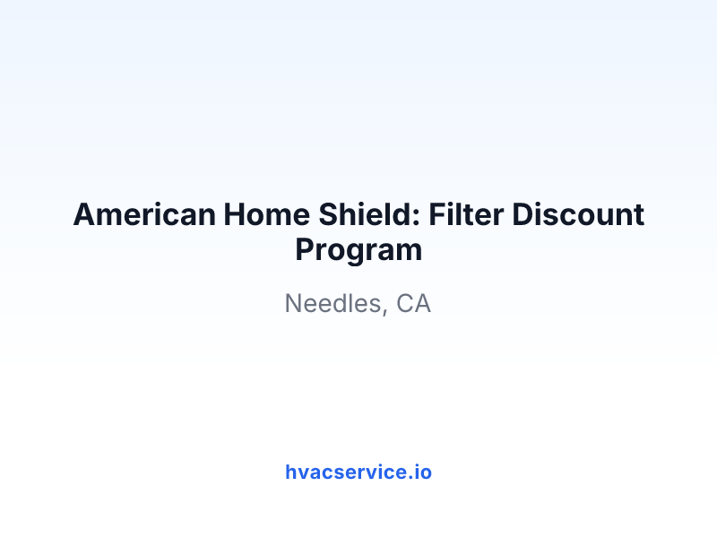 American Home Shield: Filter Discount Program