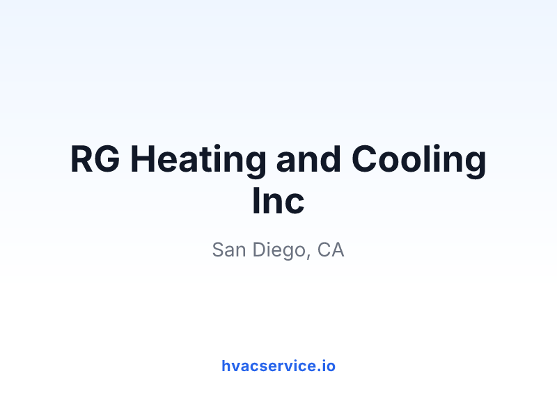 RG Heating and Cooling Inc