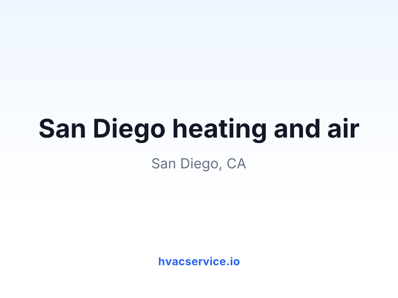San Diego heating and air