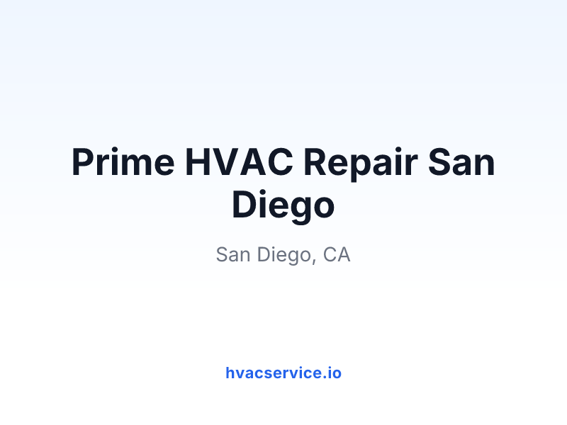 Prime HVAC Repair San Diego