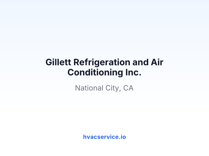 Gillett Refrigeration and Air Conditioning Inc.