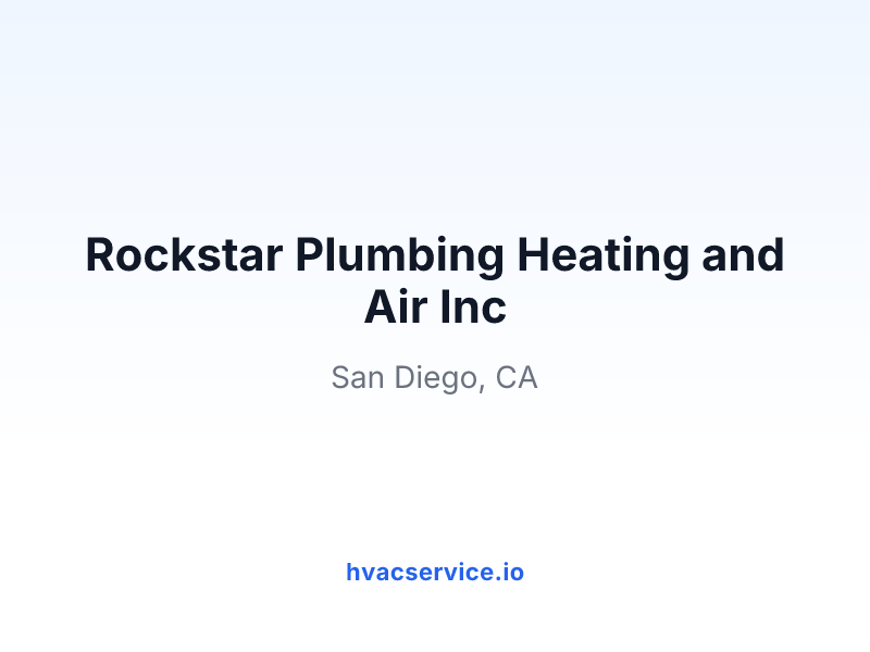 Rockstar Plumbing Heating and Air Inc