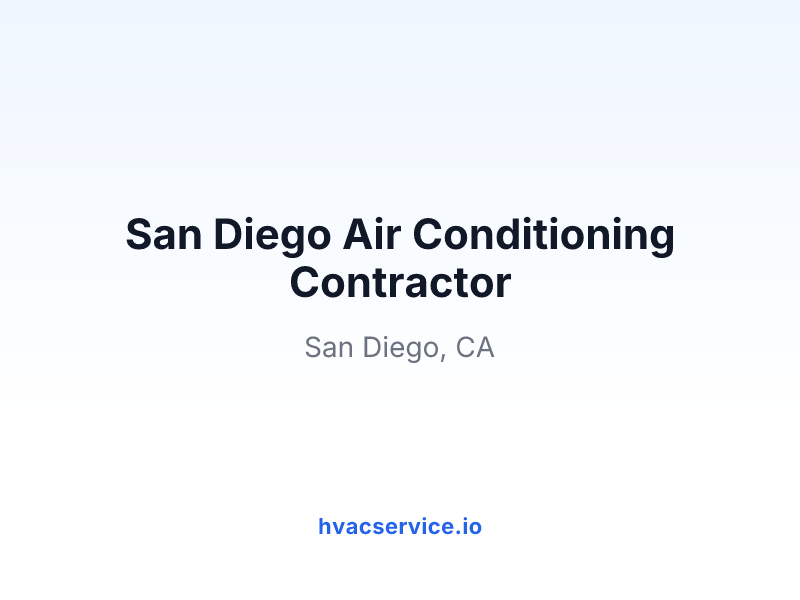 San Diego Air Conditioning Contractor