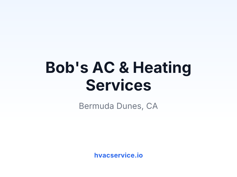 Bob's AC & Heating Services