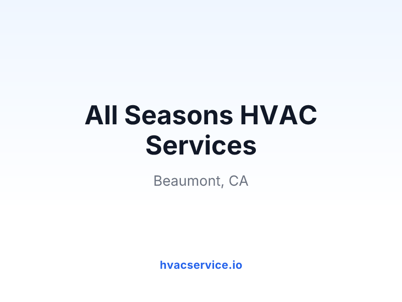 All Seasons HVAC Services