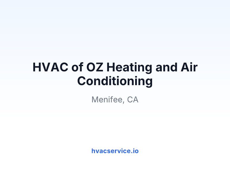 HVAC of OZ Heating and Air Conditioning
