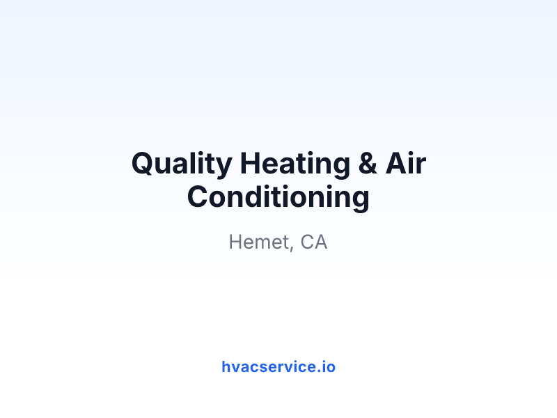 Quality Heating & Air Conditioning