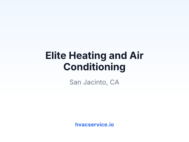 Elite Heating and Air Conditioning