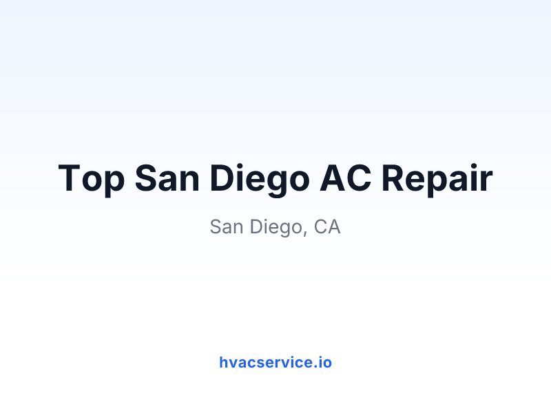 Top San Diego AC Repair