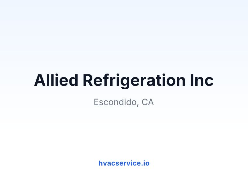 Allied Refrigeration Inc
